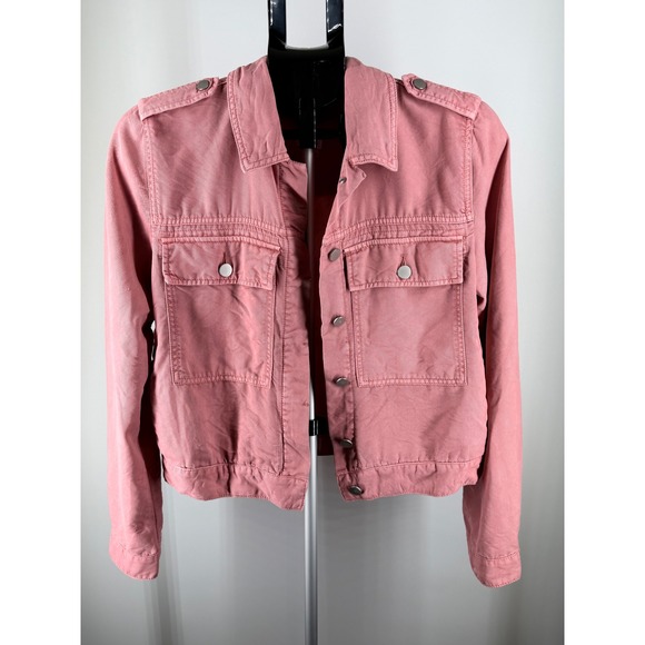 GAP Jackets & Blazers - Gap Womens Utility Jacket Pink Dusty Rose Cropped Military  Small